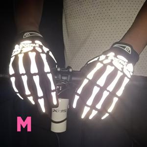 TEMU 치펠 사이클링 장갑 - 반사 스트립, 통기성 메쉬 & 인체공학적 디자인, 손목 클로저, 야외 스포츠, 러닝, 하이킹용 풀 핑거 장갑 - 사이클링 액세서리, 스포츠포츠 장갑