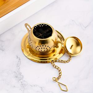 TEMU 1pc 현대 304 스테인레스 스틸 차 인퓨저, 뚜껑이 있는 금속 차 스트레이너, 사무실 및 가정용 차 침전 도구