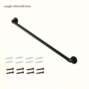 TEMU 1개 금속 물파이프 계단 난간 미끄럼방지 레일링 산업용 파이프 옷걸이 실내외 산업용 파이프 계단 난간 2-3-4-5 고정점 긴 안전 핸들 벽걸이 풀 핸들 블랙 브론즈 화이트 분리형, 계단 안전 난간,벽걸이 난간, 난간,산업 디자인,조절 가능한 손잡이,분리 가능한 난간,상업용 건물,야외 설치