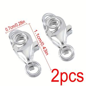 TEMU 2개의 MINGXUAN 925 스털링 실버 로브스터 클래스프, 패션 주얼리 만들기 부품 및 액세서리, DIY 팔찌 목걸이 체인 클로저 용품