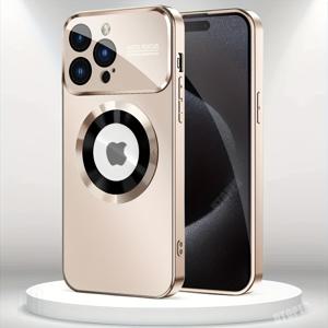 TEMU 무선 충전을 위한 무광 마그네틱 고급 범퍼 케이스, 아이폰 17, 에어, 16, 15, 14 Pro Max, 13, 12, 11용으로 디자인되었으며, 유리 렌즈 카메라 보호 기능이 있습니다.