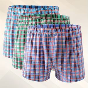 TEMU 3pcs 남성용 체크무늬 박서 브리프 - 편안하고 통기성이 좋은, 신축성 있는 허리띠, 가정 및 여행에 이상적, 여행 필수품|체크무늬|신축성 있는 허리띠 브리프