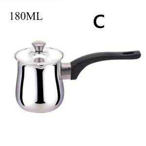 TEMU 1pc 스테인레스 스틸 우유 거품용기, 멀티 용도 소스팬, 긴 손잡이, 커피 및 초콜릿 버터 녹이기 용기, 바리스타 주방 액세서리, 캠핑용 휴대용