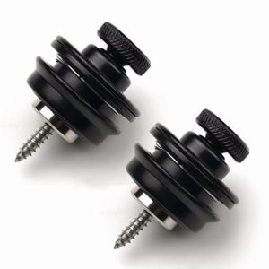 TEMU 2개 세트 합금 일렉트릭 기타 스트랩락, 미끄럼 방지 평면 헤드 안전 스트랩 잠금장치, 베이스 및 악기용 기타 액세서리 스트랩