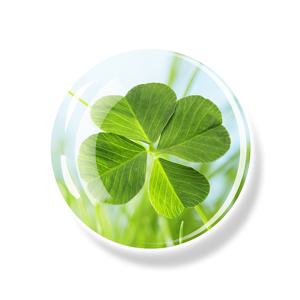 TEMU 10개 세트 행운의 네잎 클로버 25mm 라운드 유리 카보숑 - DIY 주얼리 및 성 패트릭의 날 공예용 생동감 있고 투명한 샴록 디자인