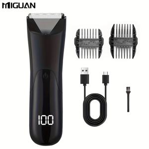 TEMU 전기 남성용 바디 트리머 - USB 충전식, 500mAh 리튬 배터리, 세라믹 블레이드, 콧수염, 머리 및 자란 머리카락을 위한 풀 바디 그룸러, 정밀한 제어 기능을 갖춘 다목적 면도기, 콧수염 형상화 도구 | 정밀한 제어 기능을 갖춘 면도기 | USB 충전식 면도기