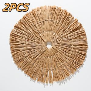 TEMU 2/4개 스타일 플레이트 매트, 빈티지 러스틱 테이블 매트 - 저녁 파티, 결혼식, 벽 장식, 꽃병 받침대 및 사진 소품용