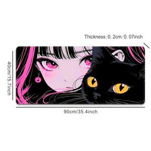 TEMU 고화질 패턴 게임 마우스 패드, 미끄럼 방지 고무 베이스, 정밀한 스티치 엣지, 방수 직사각형 데스크 매트, 사무실 및 게임 용도로 적합합니다.