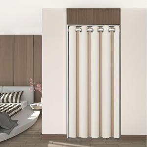 TEMU 스타일 도어 커튼, 대형 루프 드릴 없는 디자인, 복도, 거실 및 주방 파티션에 적합합니다.