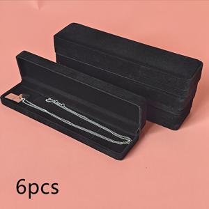 TEMU 6팩 벨벳 보석 상자, 우아한 목걸이 및 팔찌 보관 케이스, 보석 정리 및 선물 상자