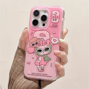 TEMU 대형 홀, 핑크 그라데이션, 싱글 거북이 토끼 iPhone 11 12 13 Pro Max용 휴대폰 케이스 - 기기 보호, 가제트 안전성, 트렌디한 디자인, 심미적인 케이스, 경량 소재, 완벽한 핏, iPhone 커버, 독특한 디자인, 아이폰 사용자들을 위한