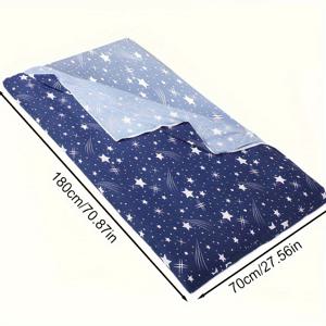 TEMU 지퍼가 있는 소프트 블루 스타 futon 매트리스 커버 - 기계 세척 가능한 폴리에스터, 전통 일본 스타일, 트윈 사이즈, 집 장식용 편안한 수면 매트, futon 매트리스 커버 | 스타 패턴 커버 | 지퍼 커버