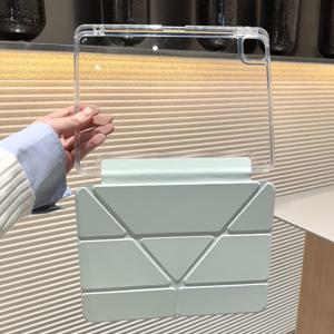 TEMU 2020년부터 2022년까지의 프로 11인치 및 아이패드 5/6세대 9.7인치, 아이패드 에어 4/.9인치, 아이패드 에어(M2) 11인치와 호환 가능한, 다중 접이식 디자인과 지능형 수면/각성 기능을 갖춘 보호 케이스, 스크린 흡수용으로 설계된 아이패드용. 펜 슬롯과 3+Y 접이식 포함된 멀티폴드