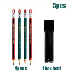 TEMU 2.0mm 선명 자동 연필, 빨간색/녹색 기계식 연필, 통합된 샤프너가 있는 나무 연필의 모양을 모방하여 일상적인 쓰기, 미술 및 드로잉 도구, 정밀 쓰기 도구에 적합합니다.