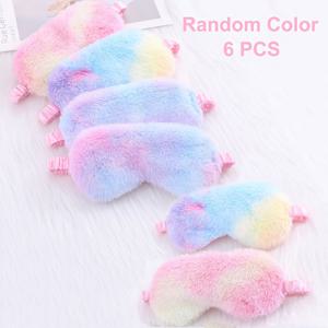 TEMU 헤링본 패턴이 있는 부드러운 벨벳 수면 마스크 6개 세트, 푹신하고 편안한 지퍼 클로저, 비전기적 소재 여행 및 파티용 - 집이나 이동 중 휴식에 완벽한, 잠자리용 아이 마스크