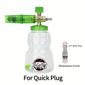 TEMU BEAR FORCE 조절 가능한 압력 세척기 폼 캐논 - 에르고노믹 핸들, 3개의 스프레이 노즐 및 홈 자동차 세척용 커넥터가 있는 짙은 합금 폼 제너레이터, 플라스틱 병 세척, 정원 및 야외 사용용 폼 블래스터, 강력한 디자인, 내구성 있는 구조