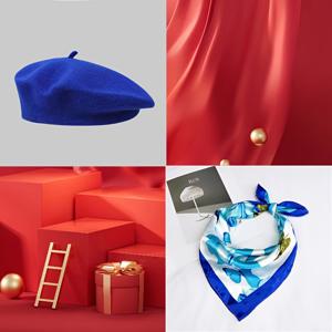 TEMU 2개 세트 서양 패션 올인원 베레모와 작은 사각 세트, 발렌타인데이, 결혼식, 의상 테마 파티, 사진 촬영, 파티, 축제, 직장, 데이트, 선물, 공부에 적합, 봄, 여름, 가을, 겨울 계절에 적합