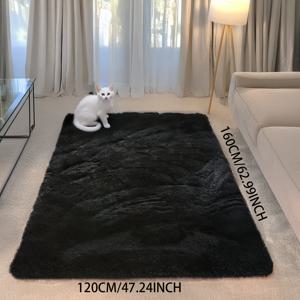 TEMU 1개 지구를 감싸는 럭셔리 플러시 매트 - 초대형 블랙 퍼지 샤기 매트, 100% 폴리에스터 기계 직조 소프트 라이트 베이지 거실·침실·현관용, 내구성 & 쉬운 세탁 현대 홈 데코, 아늑한 바닥재, 고급스러운 디자인, 고품질 직물, 편안함을 추구하는 분들을 위한