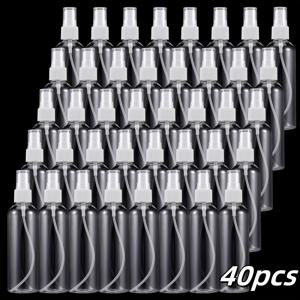 TEMU 40개입 100ml 스프레이 병 투명 빈 미니 여행용 플라스틱 분무기 세트 작은 플라스틱 향수 스프레이 병