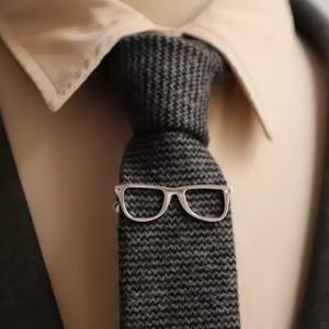 TEMU 빈티지 우산 & 안경 타이 클립, 한국 스타일 좁은 비즈니스 타이 액세서리, 구리 소재, 시뮬레이션 일상 도구, 남성용 완벽한 생일 선물, 아버지의 날 선물, 세탁 불가