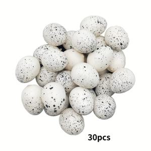TEMU 30개 미니 폼 에그, 점박이 새 모양, 할로윈 장식, 사진 소품, 부활절 공예, 둥지 장식용, 할로윈&크리스마스, 크리스마스, 새해, , 파티 이벤트용