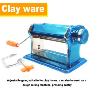 TEMU 1pc 손으로 구운 도자기 도구, 부드러운 흙, 폴리머 흙, 전기 없음, 휴대용, 모든 금속 스테인레스 재질, 조절 가능한 기어, 내구성, 커플 선물, 생일, 아버지의 날, 어머니의 날, 크리스마스, 학교 공예, 도자기 만들기