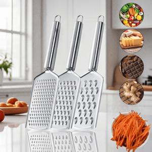 TEMU 3pcs 스테인레스 스틸 무전하 유니버설 다기능 슬라이서, 야외 주방 용품, 감자, 양파, 과일, 야채, 초콜릿, 치즈, 가정용 주방 소형 도구