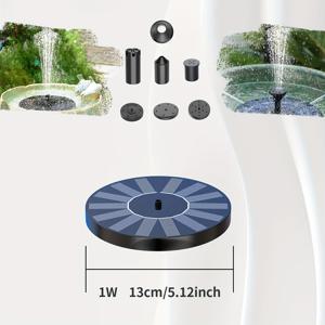 TEMU 태양광 분수 펌프 정원 새 목욕 태양열 물 분수 업그레이드 노즐이 있는 무료 스탠딩 부유형 태양광 발전 워터 펌프, 새 목욕, 정원, 연못, 수영장용