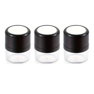 TEMU 3pcs 휴대용 퍼포먼스 파우더 케이스, 버섯 스폰지 퍼프 및 내장 거울 - 여행, 메이크업 보관용 컴팩트, 향수 없는 화장품 베이스 컨테이너 | 투명 디자인 | 가벼운 케이스