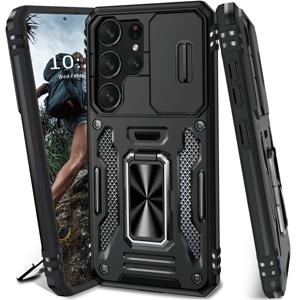 TEMU 이 제품은 삼성 갤럭시 S25, S24, S23, S22, S21, S20 울트라 플러스, A56, A55, A54, A36, A35, A34, A26, A25, A24, A16, A15, A14, A06, A05S, A05의 4G 및 5G 시리즈에 적합한 다기능 충격 방지 자석 차량 거치대 전화 케이스로, 카메라 보호 기능이 특징입니다.