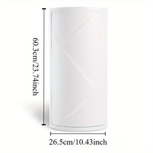 TEMU 1pc 공간 절약용 회전 코너 선반, 쉬운 조립, 내구성 있는 플라스틱, 전기 없음 - 이상적인 주방 및 욕실 보관 솔루션, 화이트와 대리석 디자인, 욕실 선반|현대 욕실 선반|내구성 있는 플라스틱 선반, 코너 선반
