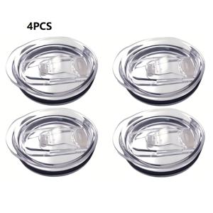 TEMU 4Pcs 20 oz 텀블러 교체용 뚜껑 플라스틱 방수 뚜껑 스플래시 방지 스키니 커버 스필 프루프 마우스 텀블러 쿨러 컵 (투명색) 2.874인치 컵 입구 직경에 적합