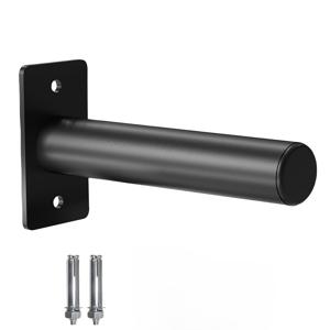 TEMU 1개 블랙 벽걸이 웨이트 플레이트 홀더, 내구성 강철 & PP 소재, 최대 330 lb 용량, 홈짐 및 차고용 세련된 모던 디자인, 근력 훈련 장비 | 튼튼한 마운팅 브라켓