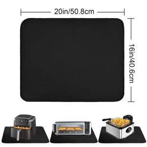 TEMU 주방 단열 매트, 에어프라이어 및 딥 프라이어용 내열 매트, 오븐 및 카운터탑 보호대 - 석영 합성 섬유, 기술 원단, 다양한 사이즈로 제공되는 홈 키친 액세서리