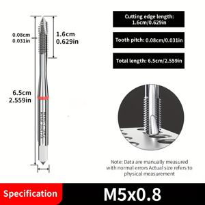 TEMU 수입산 레드 서클 머신 탭 HSS-E 코발트 스레드 커터, 스테인리스 드릴 비트용 M4/6/8