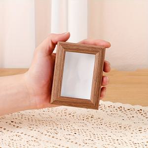 TEMU 낙하 방지 아크릴 유리 패널이 있는 3인치 클래식 미니 사진 프레임 - 결혼 증명서, 기념일 사진 및 동전 컬렉션을 위한 경량 수직 데스크탑 디스플레이 - 커플을 위한 로맨틱 홈 데코 선물