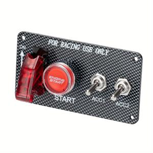 TEMU RV 트럭 레이싱 카 보트 마린 트레일러용 12V 4인 1 로커 스위치 및 엔진 푸시 버튼 토글 스위치 릴레이와 LED 배선 하네스