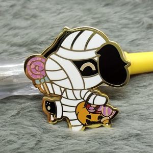 TEMU 스다케 귀여운 행운 밴드 강아지 에나멜 브로치 핀 - 빈티지 할로윈 호박 & 강아지 디자인, 감정적인 눈, 튼튼한 철 합금, 코스튬 & 가방에 완벽, 축제 액세서리, 장난기 넘치는 디자인, 섬세한 장인 정신, 브로치핀, 꽃 브로치, 귀여운 브로치, 브러치