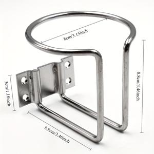 TEMU 2pcs 스테인레스 스틸 유니버설 음료 홀더, 해양 요트 트럭 RV 트레일러용 마운팅 홀, 헤비 듀티 리큐어 및 음료 지원, 해양 액세서리 | 세련된 금속 마감 | 내구성 있는 음료 홀더, 보트용 음료 홀더