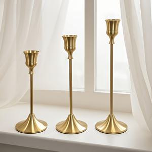 TEMU 3개의 아름다운 단일 헤드 금속 촛불 스틱, 분리 가능, 데이트 촛불 저녁 식사용, 레스토랑 호텔, 가정용 일상 식탁 장식, 생일 파티, 결혼식 행사 식탁 장식, 크리스마스 데이 할로윈 어머니의 날 및 기타 휴일 장면 레이아웃