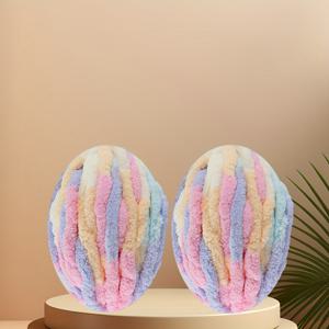 TEMU 2 팩 헤비 셰니유ARN, 100% 폴리에스터, 250G (8.82Oz) 각, 20Mm 두꺼운, 플러시 패드, 개 집, 스카프, 모자, 애완 동물 침대 및 공예 프로젝트에 적합 - 혼합 색상, 부드러운 폼 폼.