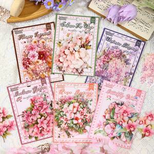 TEMU 120pcs/set 자연스러운 신선한 꽃 식물 일기 장식 스티커, PET 꽃 풀 정원 시리즈 스타일 - 스크랩북 공예 장식, DIY 앨범/가정/꽃 화분에 완벽합니다.