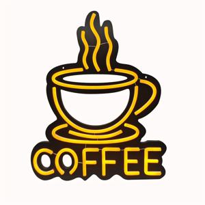 TEMU 1pc 조절 가능한 밝기 LED 커피 네온 신호 - USB 전원, 벽걸이형 커피 가게 및 역용 네온 라이트, 내구성 있는 플라스틱, 비즈니스 및 가정 장식에 이상적, 커피 바 액세서리