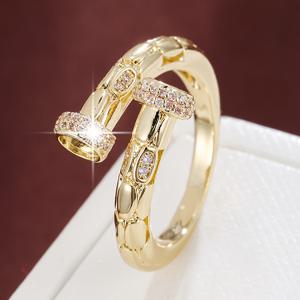 TEMU 조절 가능한 기하학적 오픈워크 여성 반지 - 화이트 골드 도금 액센트 주얼리, 우아한 일상 및 특별한 날을 위한 여성용 링, 완벽한 선물