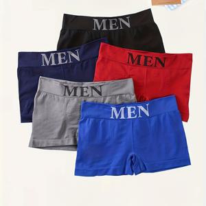 TEMU 청소년용 5pcs / 무봉제 초박형 고탄력 팬티 - 빠른 건조 통기성 속옷 쇼츠, 수영 및 착용용 부피 없음 - & 청소년 (일반 핏, 캐주얼)