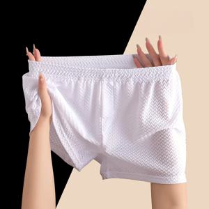 TEMU 1팩 남성용 통기성 아이스 슬리키 파이버 박서 브리프 - 루즈핏 그리드 패턴 반투명 캐주얼 속옷, 고탄력 & 흡습 기능 하루 종일 편안함, 유연한 착용감, 모던 아치형 사이드, 수분 배출 속옷