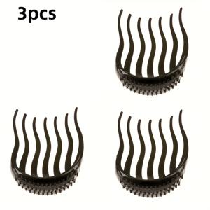 TEMU 3pcs Ponytail Comb, 머리 코일 도구, 머리 삽입 Comb, 헤어드레싱 스타일링 머리 삽입 Comb, 부드러운 머리 Comb, 헤어 스타일 도구, 헤어 스타일 Comb-부드러운 머리 삽입, Ponytail Clip, U-형 헤어핀, 헤어핀, 헤어 액세서리, 크리스마스/이스터