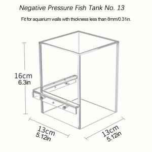 TEMU 현대적인 아크릴 어쿠어리움 - 전기 불필요한 투명 직사각형 수족관, 담수 및 해수 물고기용 장식용 수중 풍경, 슬림한 수족관, 내구성 있는 어쿠어리