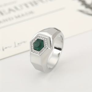 TEMU 1개 심플 비즈니스 라운드 합성 큐빅 지르코니아 반지, 남성용 세련된 패션 반지, 데일리 선물용 착용 추천, 웨딩 액세서리,세련된 디자인,정밀 절단,내구성 있는 도금,패션 액세서리,남성 패션