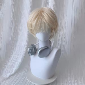 TEMU 조절 가능한 스플릿 앞머리가 있는 6인치 남성용 가발 - 화이트 & 골든 헤어피스, 일상 착용 및 파티용 통기성 로즈 넷 캡, 모든 연한 베이지 톤 (중동 컬렉션), 다재다능한 헤어피스, 세련된 룩, 편안한 착용감